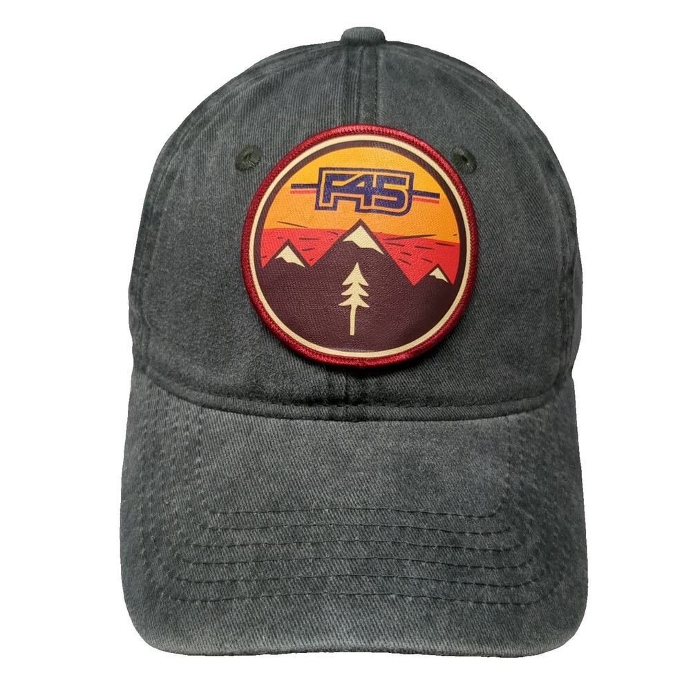 Baseball Cap Green One Size F45 Mountain Sunset Graphic Patch Hat Adjustable